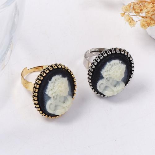 Tibetan Style Finger Ring, plated, fashion jewelry & adjustable & for woman & enamel, more colors for choice, Sold By PC