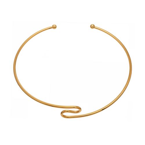 Stainless Steel Jewelry Necklace, gold color plated, fashion jewelry & for woman, Sold By Strand