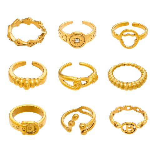 Edelstahl Ringe, plattiert, Modeschmuck & verschiedene Stile für Wahl & für Frau, keine, verkauft von PC