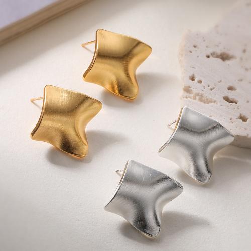 Pendientes de Perno en Latón, metal, Irregular, chapado, Joyería & para mujer, más colores para la opción, libre de níquel, plomo & cadmio, 24x24mm, Vendido por Par