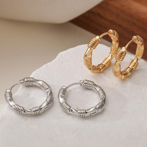 Messing Huggie Hoop Ohrringe, plattiert, Modeschmuck & für Frau, keine, frei von Nickel, Blei & Kadmium, 22x20mm, verkauft von Paar