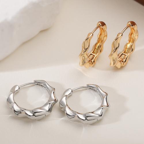 Messing Huggie Hoop Ohrringe, plattiert, Modeschmuck & für Frau, keine, frei von Nickel, Blei & Kadmium, 24x21mm, verkauft von Paar