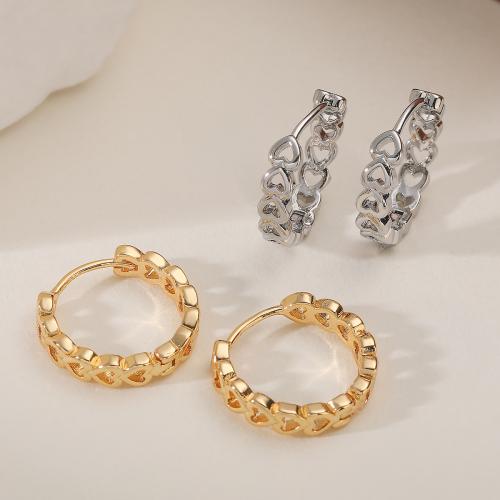 Messing Huggie Hoop Ohrringe, plattiert, Modeschmuck & für Frau & hohl, keine, frei von Nickel, Blei & Kadmium, 18x17mm, verkauft von Paar