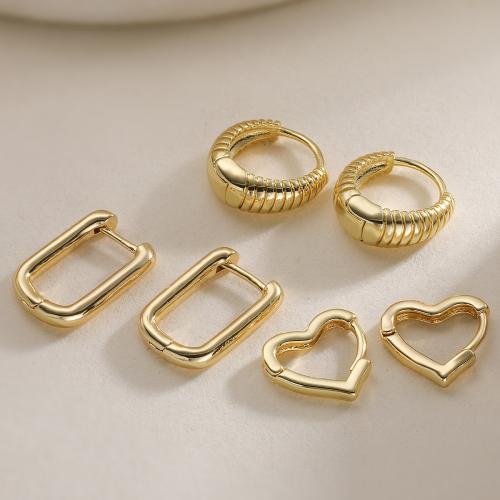 Messing Huggie Hoop Ohrringe, plattiert, Modeschmuck & verschiedene Stile für Wahl & für Frau, keine, frei von Nickel, Blei & Kadmium, verkauft von Paar