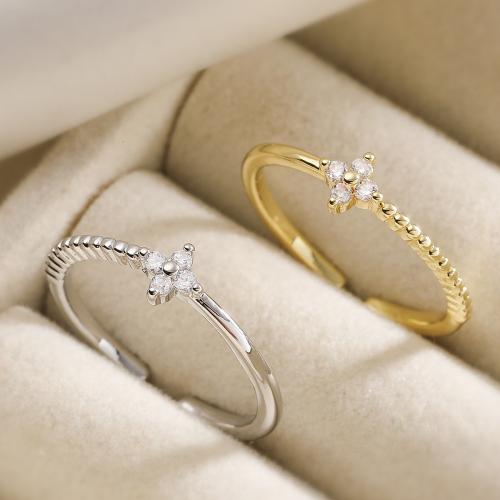 Cúbicos Circonia Micro Pave anillo de latón, metal, chapado, Joyería & ajustable & micro arcilla de zirconia cúbica & para mujer, más colores para la opción, libre de níquel, plomo & cadmio, Vendido por UD