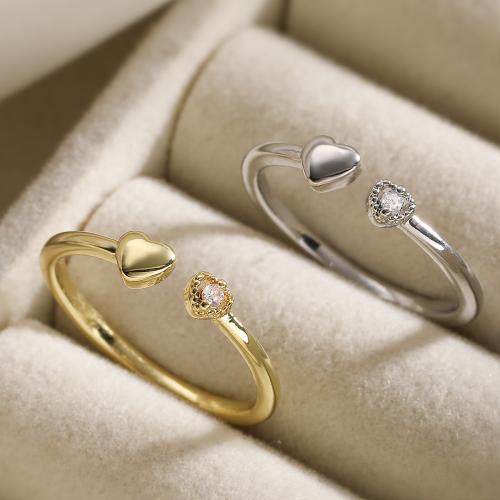 Cúbicos Circonia Micro Pave anillo de latón, metal, chapado, Joyería & ajustable & micro arcilla de zirconia cúbica & para mujer, más colores para la opción, libre de níquel, plomo & cadmio, Vendido por UD