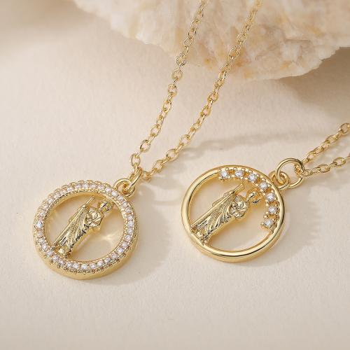 Cubic Zircon Micro Pave Brass Necklace, real gold plated, fashion jewelry & adjustable & different styles for choice & micro pave cubic zirconia & for woman, more colors for choice, nickel, lead & cadmium free, Sold Per Approx 45 cm Strand
