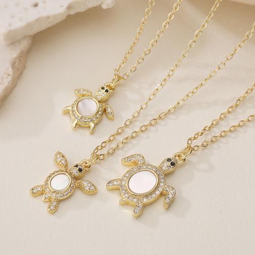 KubikZircon Mikro pflastern Messinghalsketten, Messing, vergoldet, Modeschmuck & einstellbar & verschiedene Stile für Wahl & Micro pave Zirkonia & für Frau, keine, frei von Nickel, Blei & Kadmium, verkauft per ca. 45 cm Strang