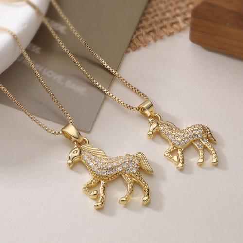 Cubic Zircon Micro Pave Brass Necklace, real gold plated, fashion jewelry & adjustable & different styles for choice & micro pave cubic zirconia & for woman, more colors for choice, nickel, lead & cadmium free, Sold Per Approx 45 cm Strand