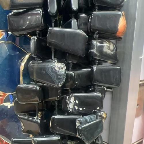 агатовые бисеры, Агат, Геометрический узор, DIY, Много цветов для выбора, beads size 30-33x16-19x5mm, Продан через Приблизительно 37 см Strand