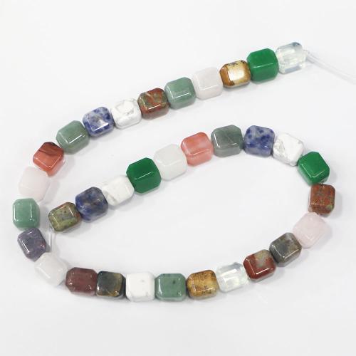 Смешанные Бусины Gemstone, Полудрагоценный камень, Квадратная форма, полированный, DIY & различные материалы для выбора, 12x10x10mm, отверстие:Приблизительно 1.2-1mm, Приблизительно 33ПК/Strand, продается Strand
