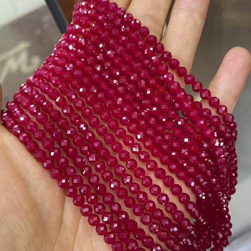 Gemstone Jewelry Beads, Ruby Alumina, DIY & different size for choice & faceted, Sold Per Approx 38 cm Strand