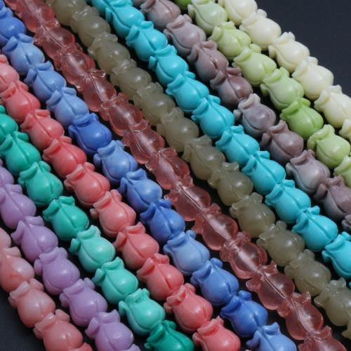 Resin Jewelry Beads, Flower, injection moulding, DIY, more colors for choice, 7.50x8.50mm, Sold Per Approx 38 cm Strand