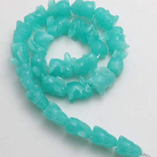 Resin Jewelry Beads, Rabbit, injection moulding, DIY, more colors for choice, 17mm, Approx 24PCs/Strand, Sold By Strand