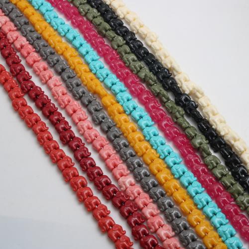 Resin Jewelry Beads, Elephant, injection moulding, DIY, more colors for choice, 10x12mm, Approx 40PCs/Strand, Sold By Strand