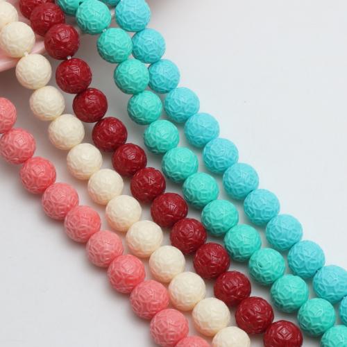 Resin Jewelry Beads, Round, injection moulding, DIY, more colors for choice, 10mm, Approx 40PCs/Strand, Sold By Strand