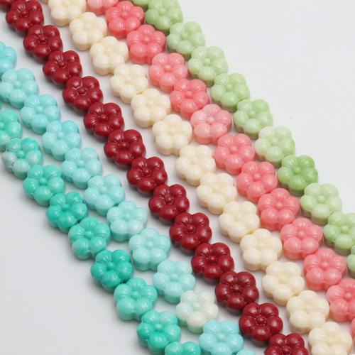 Resin Jewelry Beads, Flower, injection moulding, DIY, more colors for choice, 12.50mm, Approx 32PCs/Strand, Sold By Strand