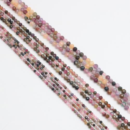 Gemstone Jewelry Beads, Tourmaline, Round, DIY & different size for choice & faceted, Sold By Strand