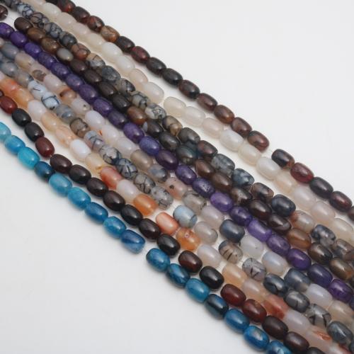 агатовые бисеры, Агат, Ведро, полированный, DIY, Много цветов для выбора, 10x14mm, Приблизительно 28ПК/Strand, продается Strand