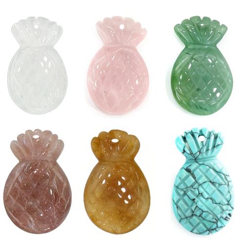 Gemstone Pendants Jewelry, Pineapple, DIY & different materials for choice, 25x30mm, Sold By PC
