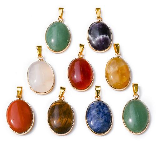 Gemstone Pendants Jewelry, Teardrop, DIY & different materials for choice, 19x30mm, Sold By PC
