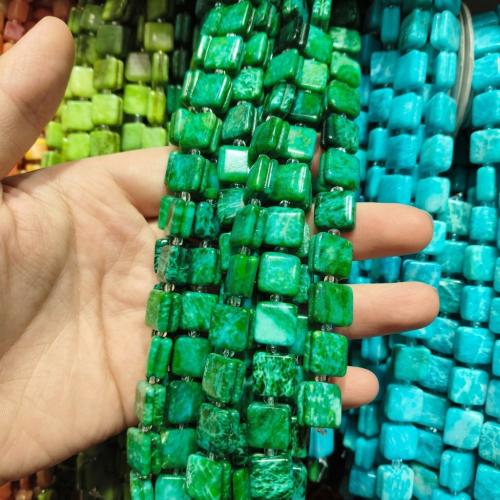 Gemstone Beads, Square, DIY, more colors for choice, 10x10.50mm, Sold Per Approx 38 cm Strand