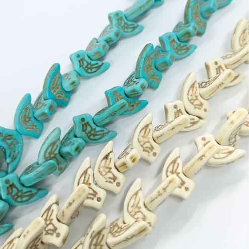 Turquoise Beads, Bird, DIY, more colors for choice, 11x19mm, Length:Approx 38 cm, 10Strands/Lot, Sold By Lot