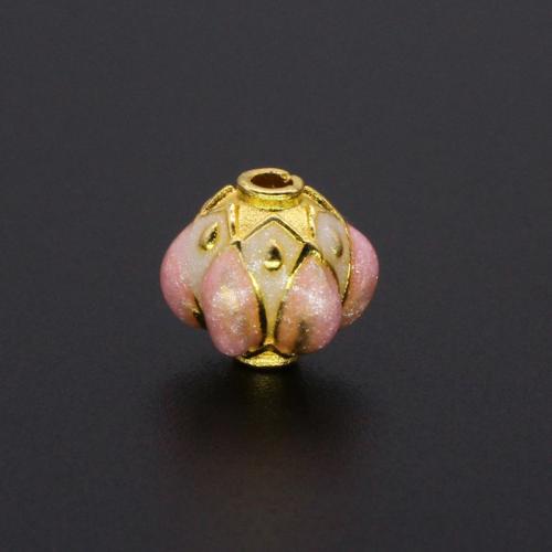 Perles intercalaires en alliage de zinc, lanterne, DIY & émail, plus de couleurs à choisir, 10x10mm, Trou:Environ 2mm, Vendu par PC