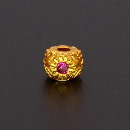 Brass Spacer Beads, matte gold color plated, DIY, more colors for choice, 6x4mm, Hole:Approx 2mm, Sold By PC
