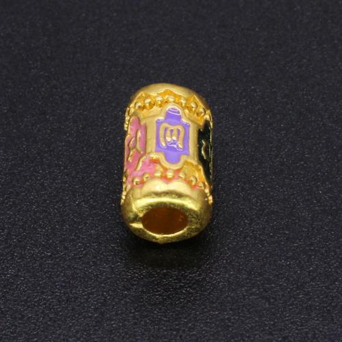 Tibetan Style Straight Tube, matte gold color plated, DIY & enamel, more colors for choice, 10x6mm, Hole:Approx 3mm, Sold By PC