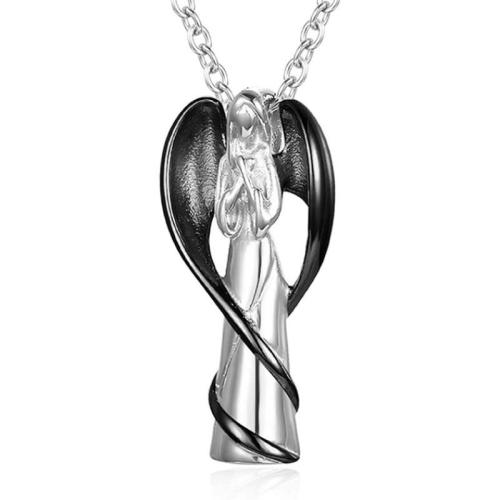 304 Stainless Steel Cinerary Casket Necklace, Angel, plated, fashion jewelry & Unisex, more colors for choice, Length:Approx 55 cm, Sold By PC