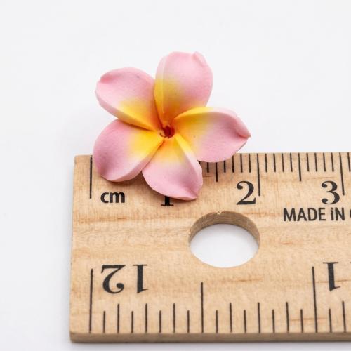 Abalorios de FIMO, Arcilla polimero, Flor, Bricolaje, 18mm, agujero:aproximado 1.5mm, 1000PCs/Grupo, Vendido por Grupo