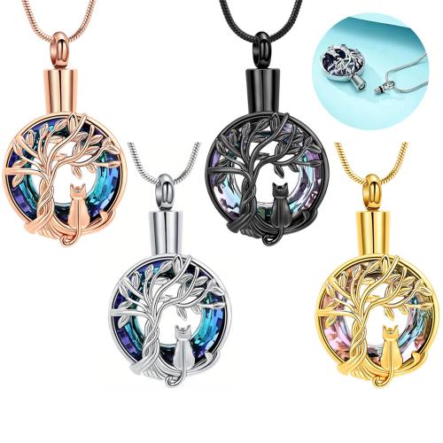 304 Stainless Steel Cinerary Casket Pendant, plated, Unisex & hollow, more colors for choice, 22.80x33mm, Sold By PC