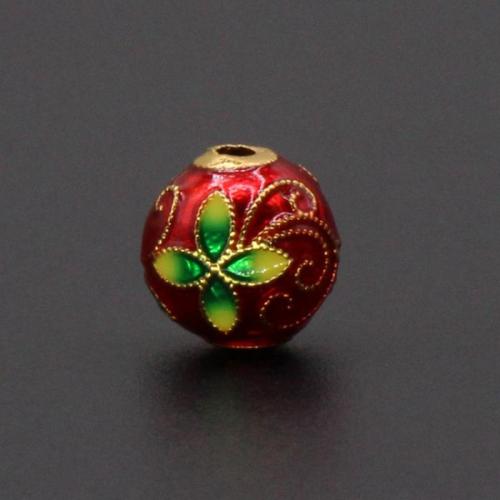 Separadores de Metal, Esférico, chapado, Bricolaje & esmalte, más colores para la opción, 10mm, agujero:aproximado 1.5mm, Vendido por UD