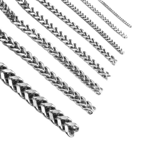 Acier inoxydable chaîne de bijoux, Acier inoxydable 304, DIY & normes différentes pour le choix, couleur originale, Vendu par m