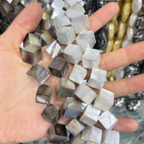 Ablorios de Nácar Natural, Cúbico, Bricolaje, más colores para la opción, Vendido por Sarta