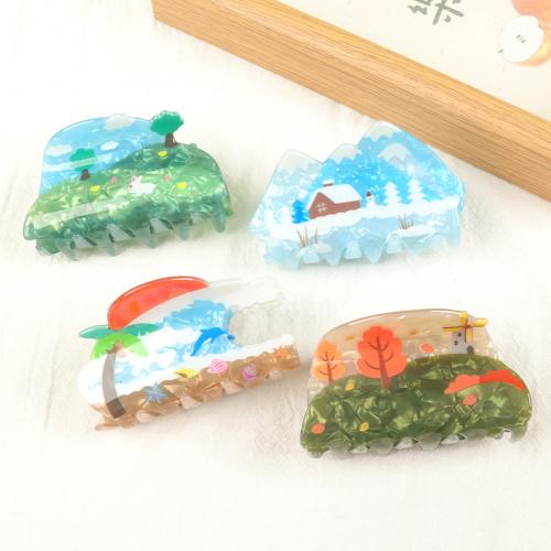 Acrylic Hair Claw Clip, handmade, for woman, more colors for choice, 80x50mm, Sold By PC