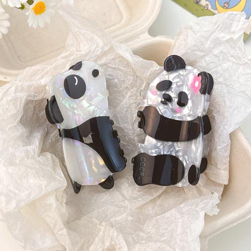 Acrylic Hair Claw Clip, Panda, handmade, different styles for choice & for woman, 88x48mm, Sold By PC