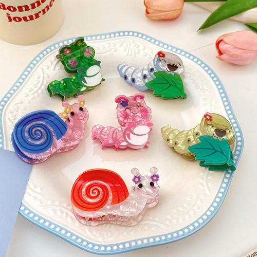 PVC Plastic Hair Claw Clip, Cartoon, handmade, different styles for choice & for woman, 65mm, Sold By PC