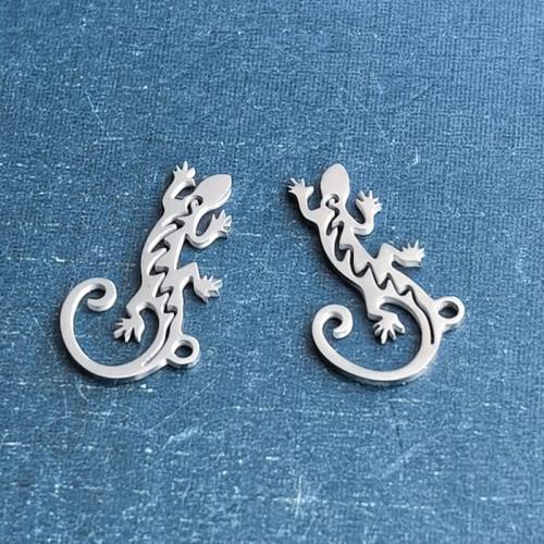 титан подвески, Геккон, Другое покрытие, DIY & отверстие, Много цветов для выбора, 12x20x1.20mm, продается PC