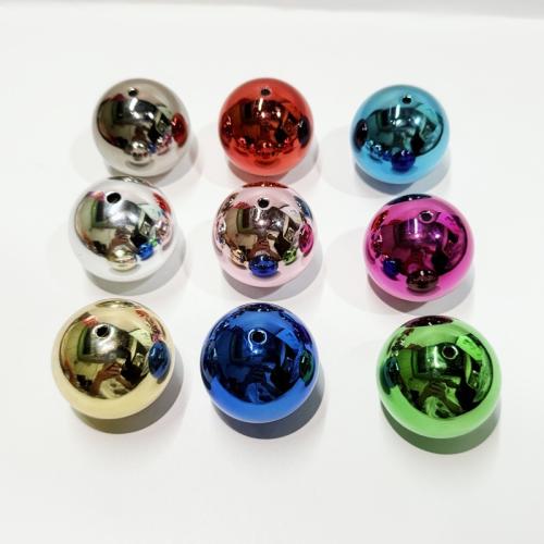 Гальванические пластиковые бусинки , Акрил, Круглая, УФ-покрытие, DIY & разный размер для выбора, Много цветов для выбора, продается PC