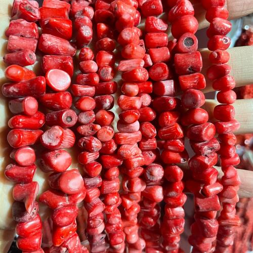 Sea Bamboo Coral Beads, polished, DIY & different size for choice, red, Sold Per Approx 38 cm Strand
