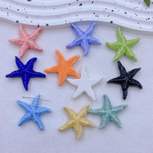 Porcelain Jewelry Beads, Starfish, DIY, more colors for choice, 44.80mm, Hole:Approx 2mm, Sold By Bag