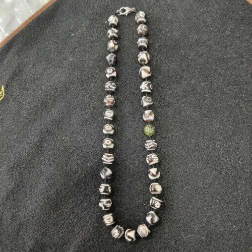 Tibetan Agate Necklace, Unisex & different styles for choice, Length:Approx 45 cm, Sold By PC