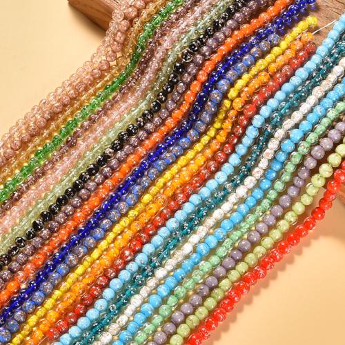 Gold Sand Lampwork Beads, Round, DIY & different size for choice & luminated, more colors for choice, Sold By PC