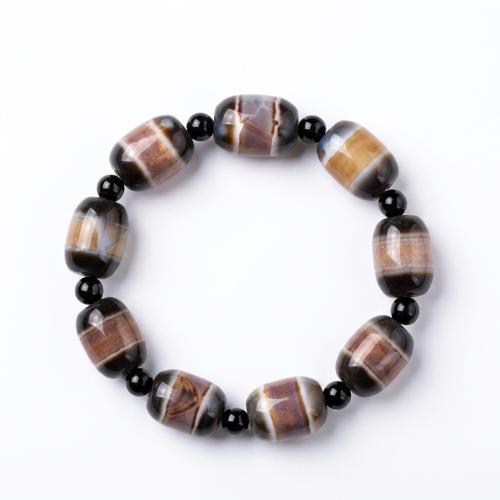 Tibetan Agate Bracelet, fashion jewelry & Unisex, more colors for choice, Length:Approx 18.5 cm, Sold By PC