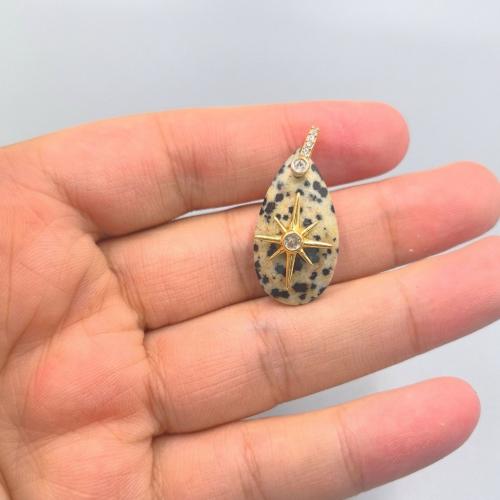 Gemstone Pendants Jewelry, Teardrop, DIY & with rhinestone, more colors for choice, 12x24mm, Sold By PC