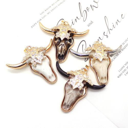 Resin Pendant, with 304 Stainless Steel, gold color plated, DIY, more colors for choice, 51x58mm, Sold By PC