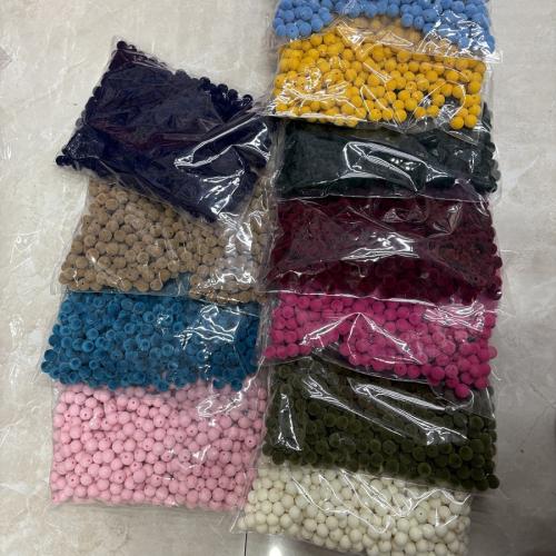 Granos de acrílico de la joyería, con Tela flocado, Bricolaje & diverso tamaño para la opción, más colores para la opción, Vendido para aproximado 16 Inch Sarta