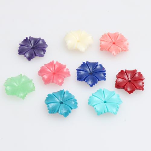 Resin Jewelry Beads, Flower, injection moulding, DIY, more colors for choice, 13mm, 10PCs/Bag, Sold By Bag